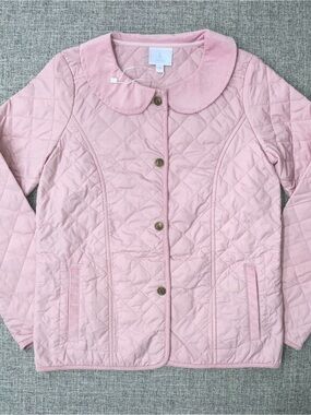 Little English Quilted Light Pink Jacket for Kids